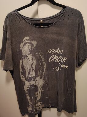 Magnolia Pearl Faded "Cosmic Circus" Concert Graphic Tee - Gray